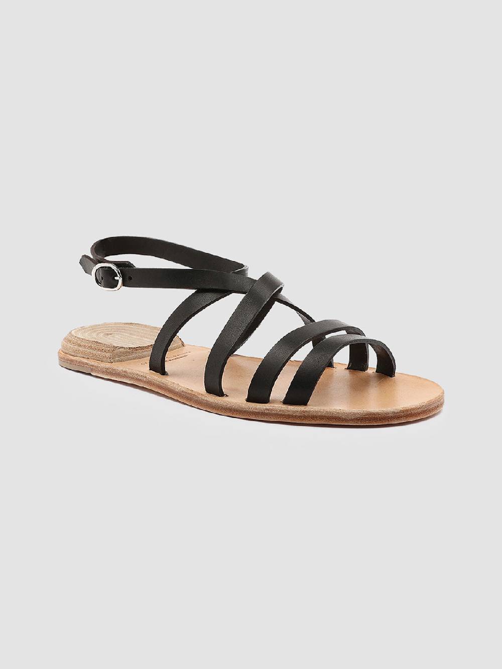 Officine Creative CONTRAIRE 004 Sandali in Nappa Nera Enormi sconti
