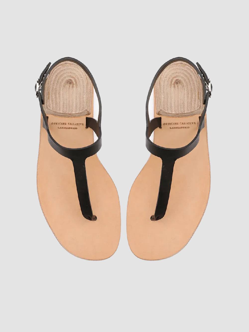 Officine Creative CONTRAIRE 007 Sandali in Nappa Nera 50% di sconto con spedizione gratuita