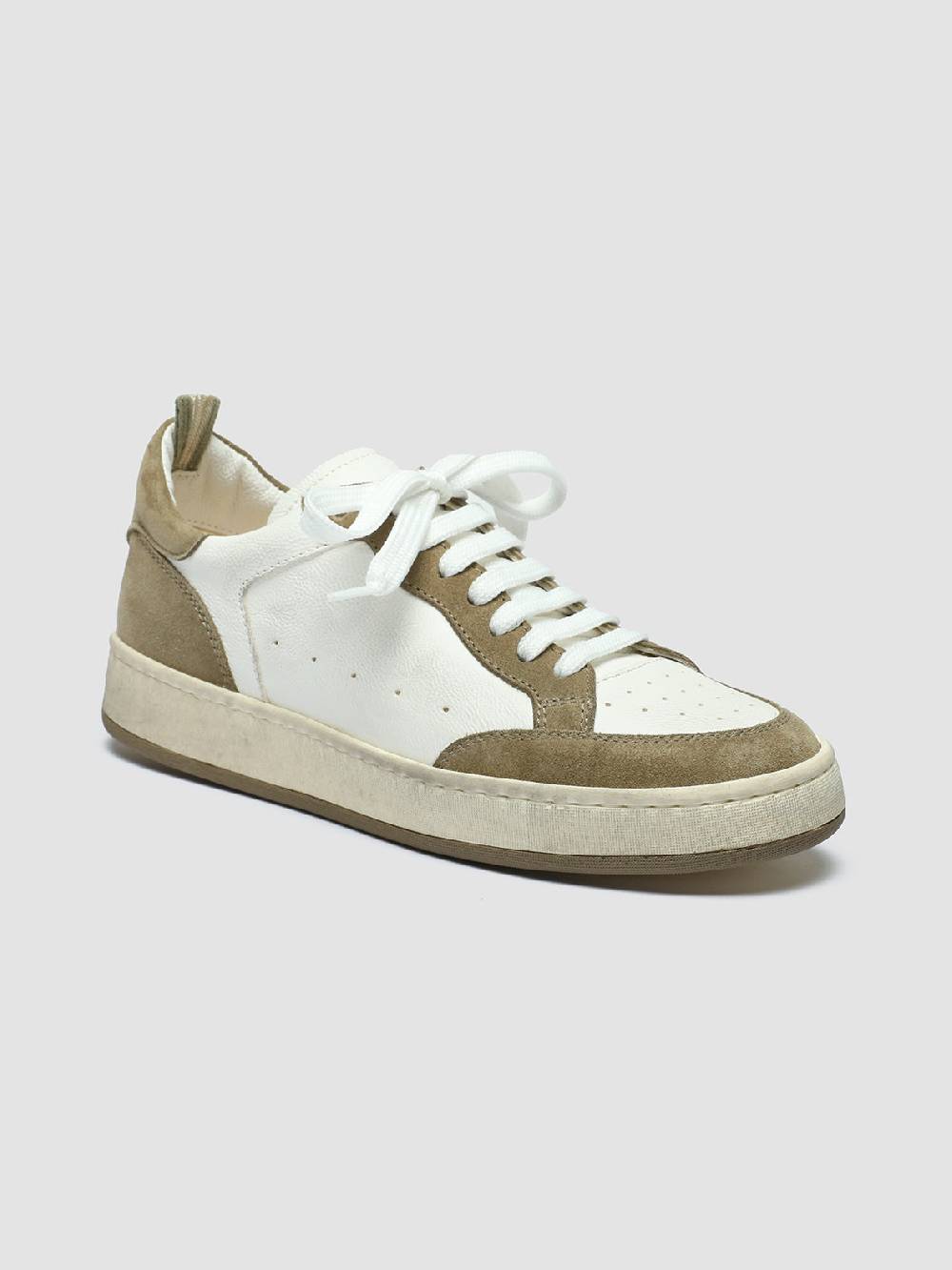 Officine Creative MAGIC 101 Sneakers in Pelle e Camoscio Bianco Duty-free