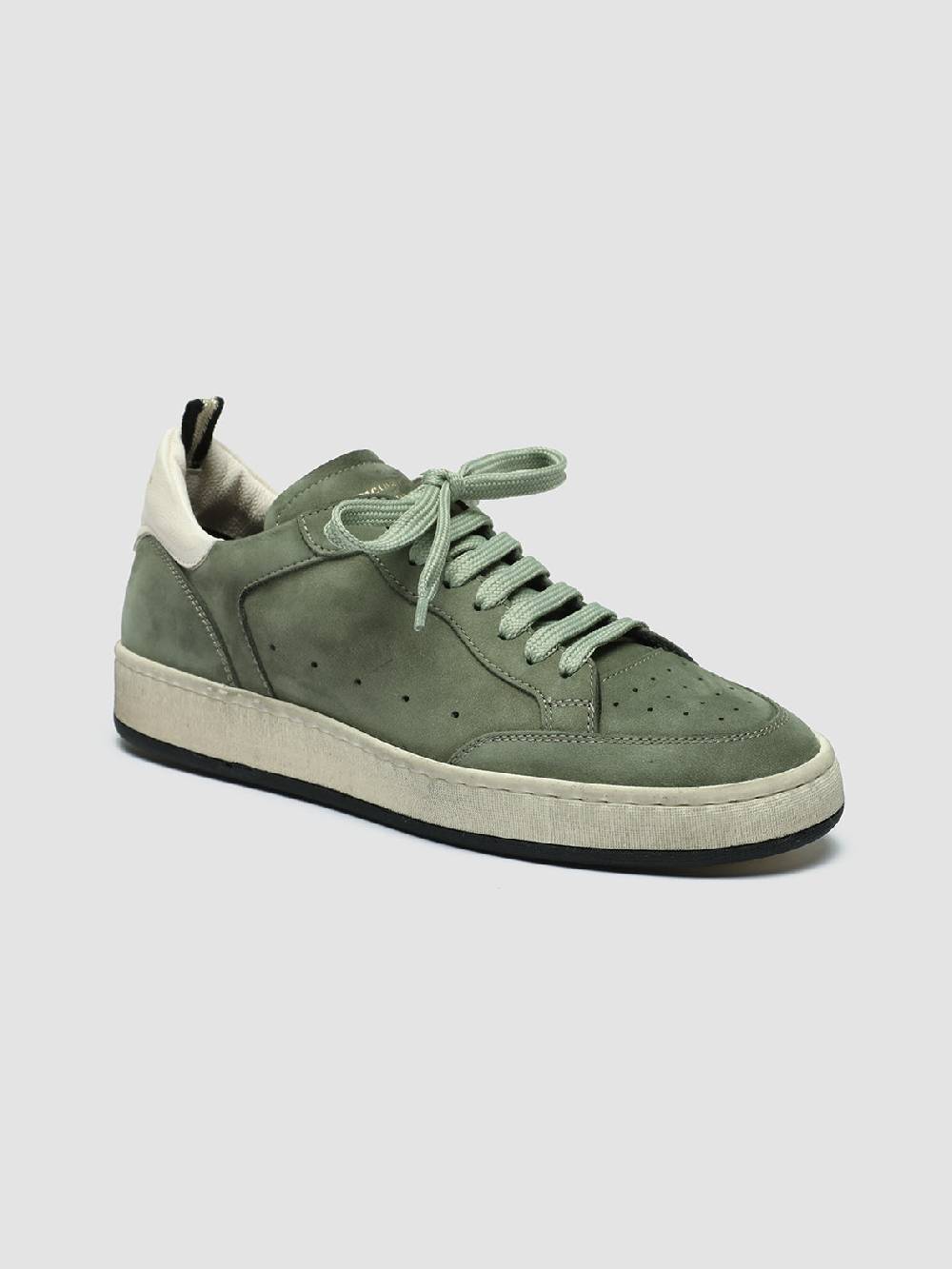 Officine Creative MAGIC 102 Sneakers in Pelle e Camoscio Verde In Linea