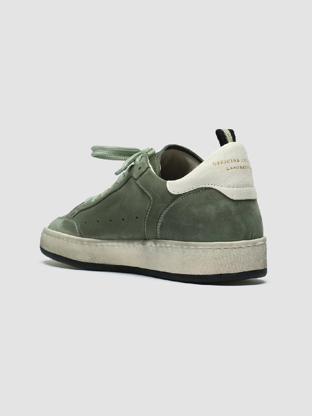 Officine Creative MAGIC 102 Sneakers in Pelle e Camoscio Verde In Linea