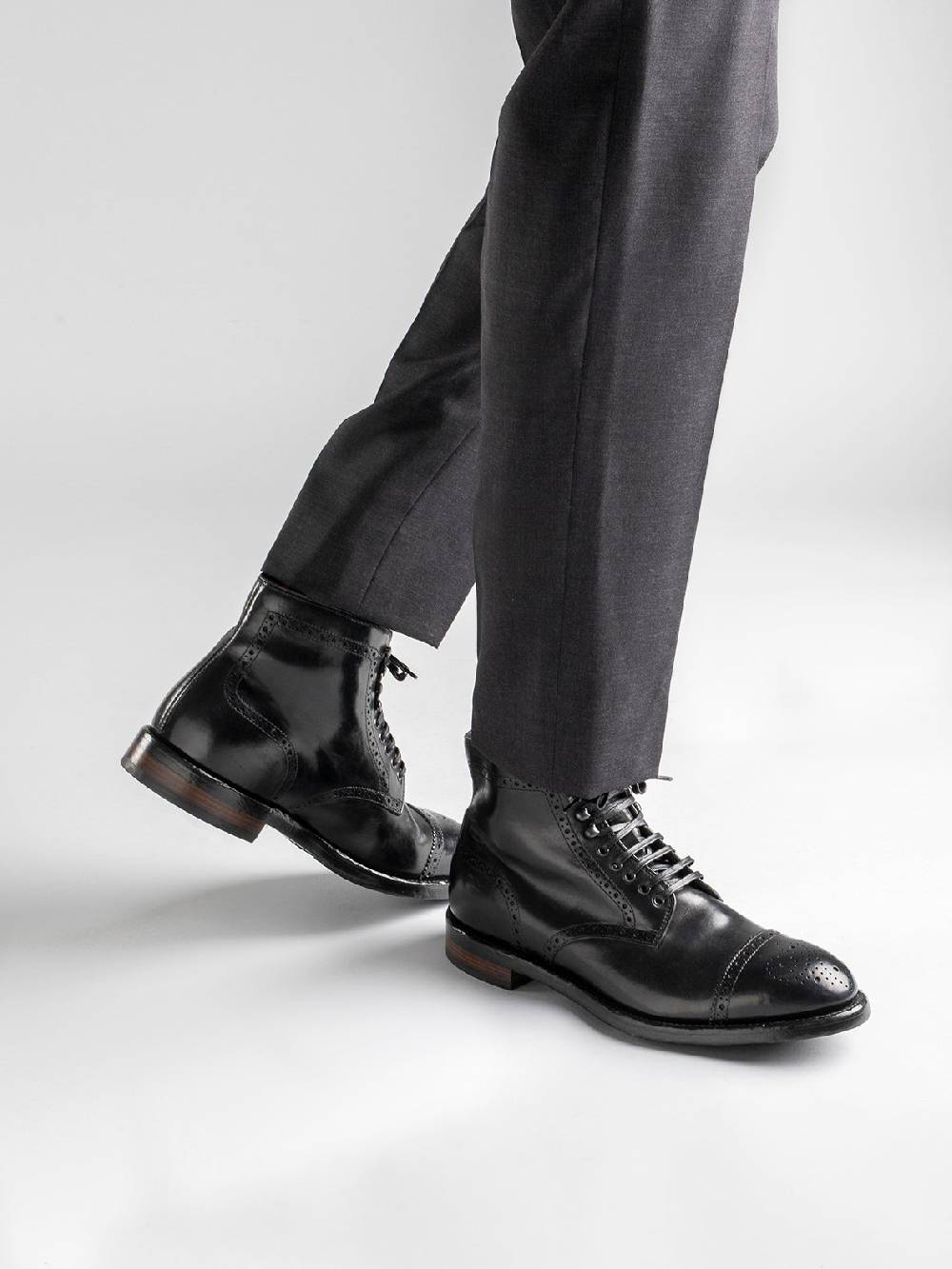 Officine Creative TEMPLE 004 Stivaletti in Pelle Marrone Soddisfazione Garantita