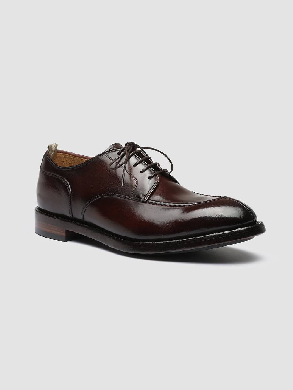 Officine Creative TEMPLE 005 Derby in Pelle Bordeaux Qualità Garantita