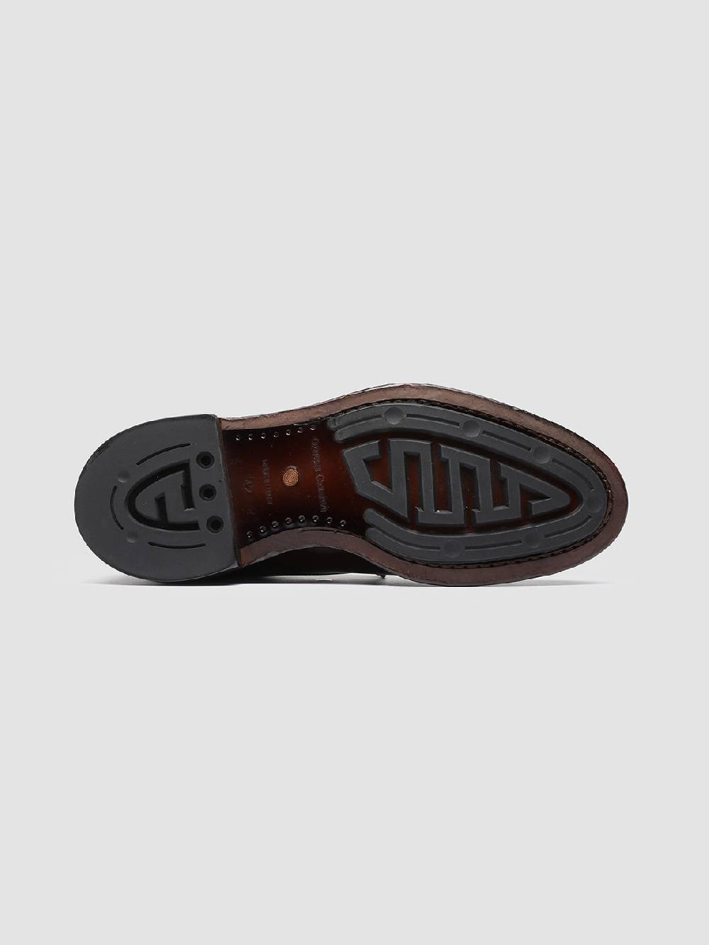 Officine Creative TEMPLE 005 Derby in Pelle Bordeaux Qualità Garantita