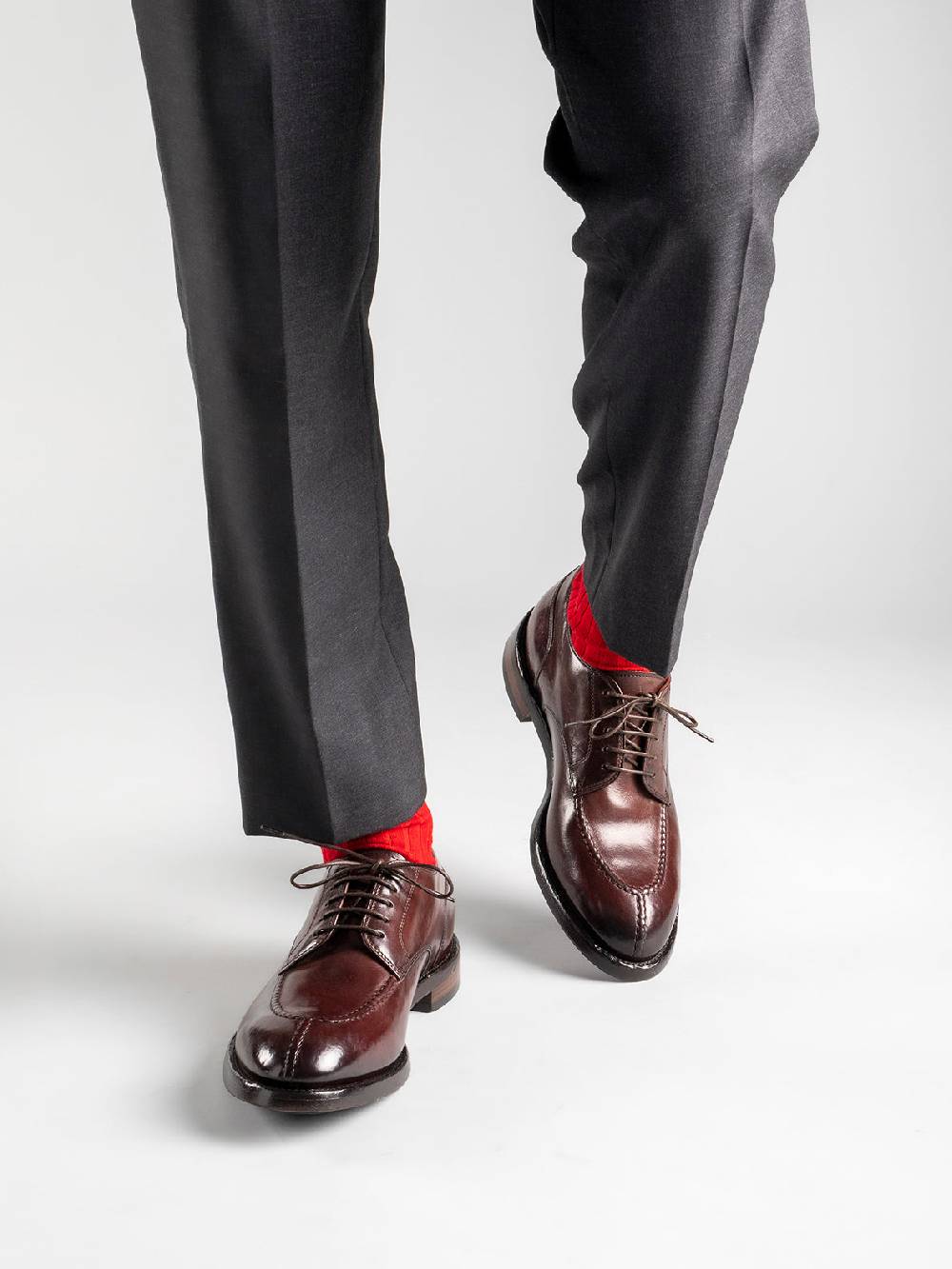Officine Creative TEMPLE 005 Derby in Pelle Bordeaux Qualità Garantita