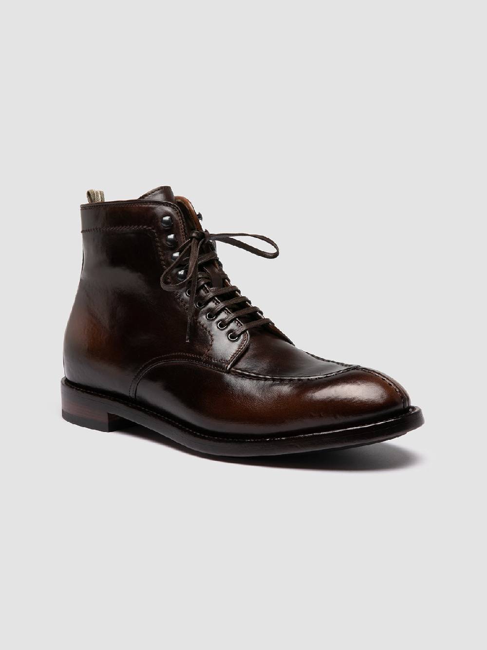 Officine Creative TEMPLE 006 Stivali Stringati in Pelle Marrone Acquista Ora