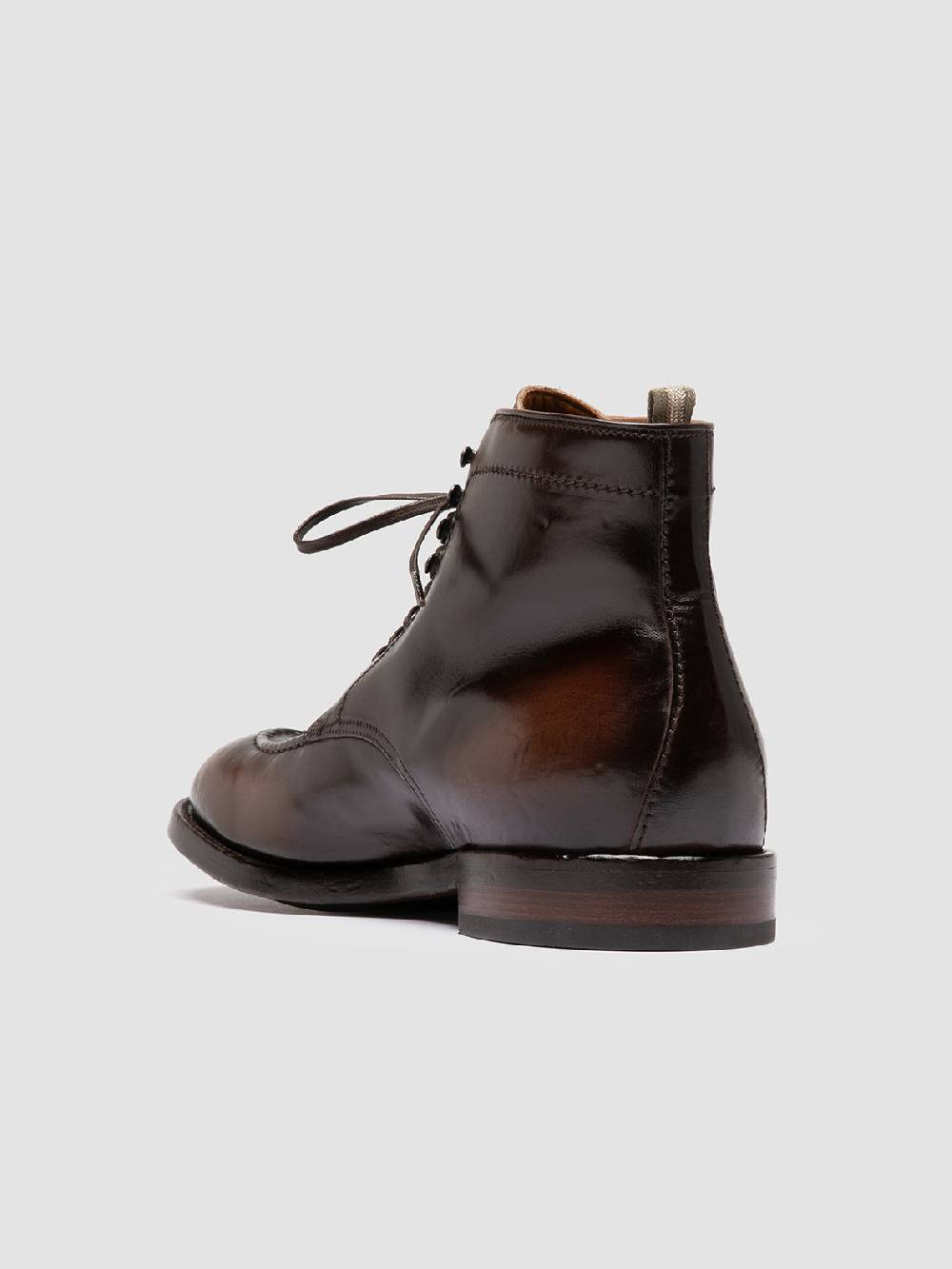 Officine Creative TEMPLE 006 Stivali Stringati in Pelle Marrone Acquista Ora