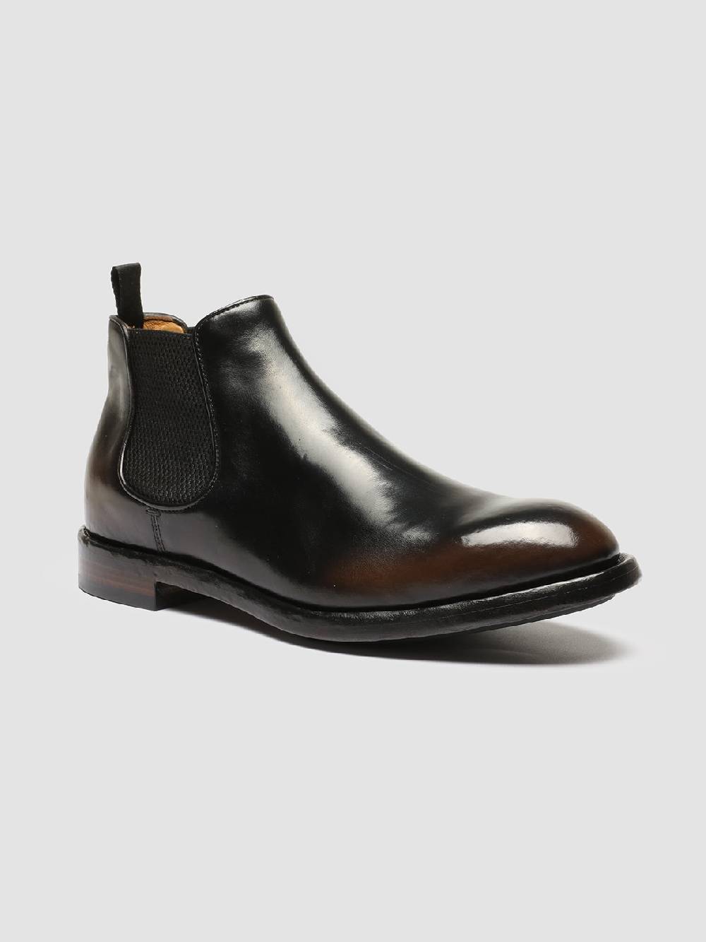 Officine Creative TEMPLE 008 Stivaletti Chelsea in Pelle Marrone Consegna Veloce