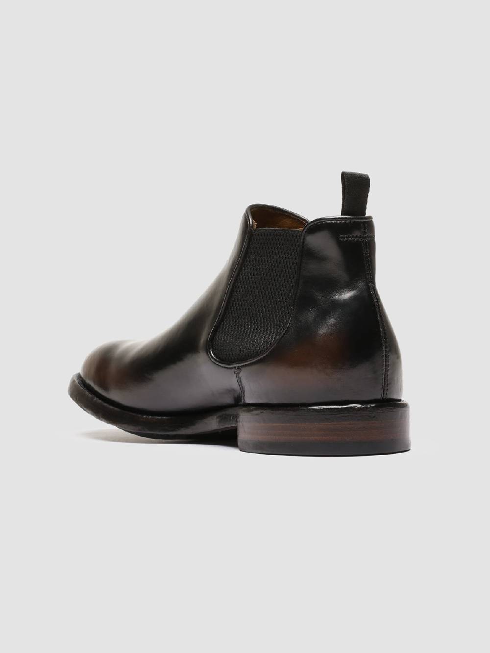 Officine Creative TEMPLE 008 Stivaletti Chelsea in Pelle Marrone Consegna Veloce