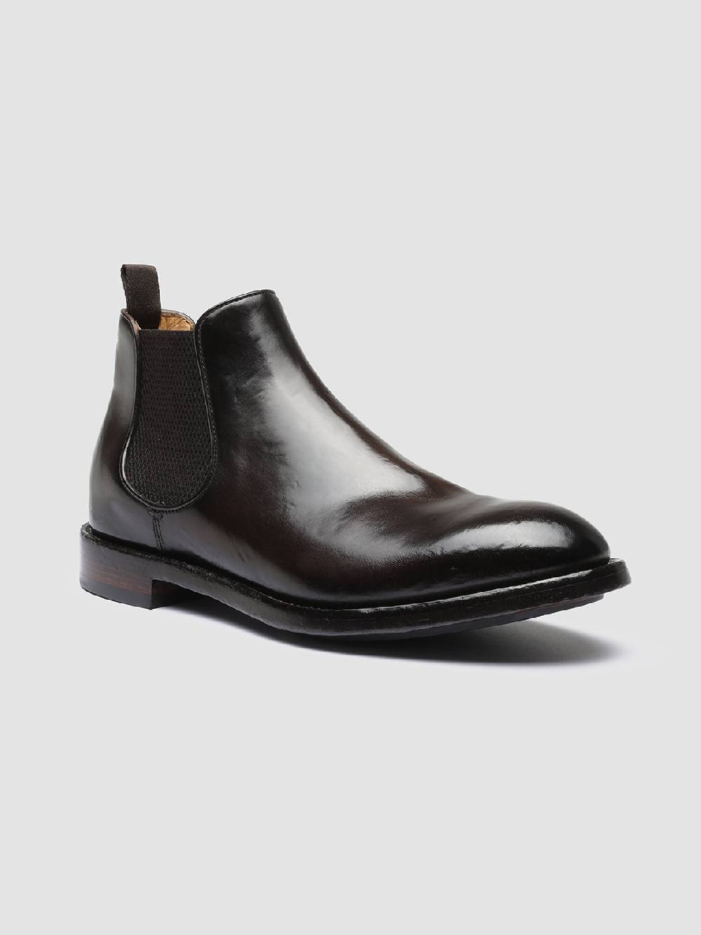 Officine Creative TEMPLE 008 Stivaletti Chelsea in Pelle Marrone Promozione Limitata