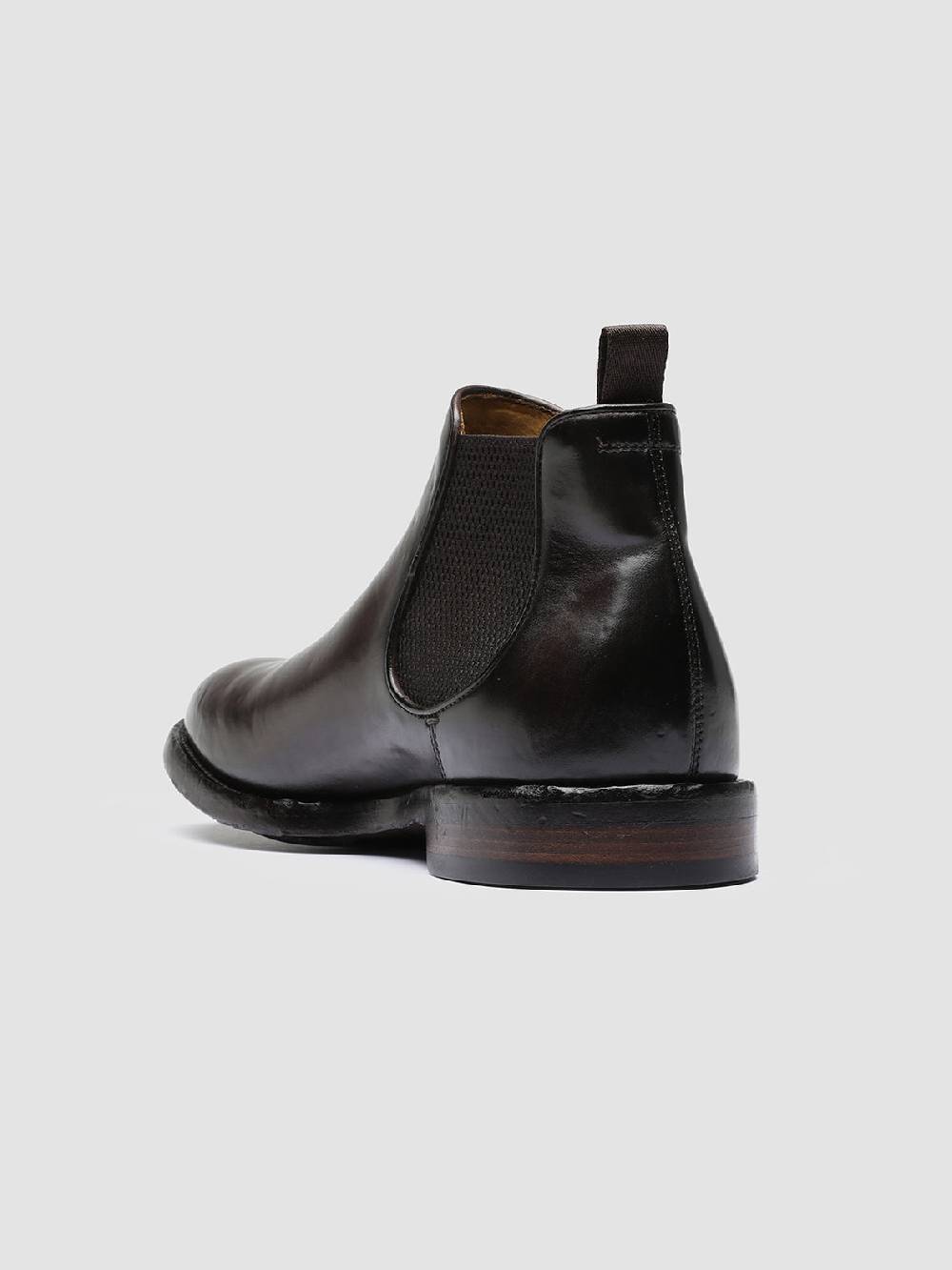 Officine Creative TEMPLE 008 Stivaletti Chelsea in Pelle Marrone Promozione Limitata