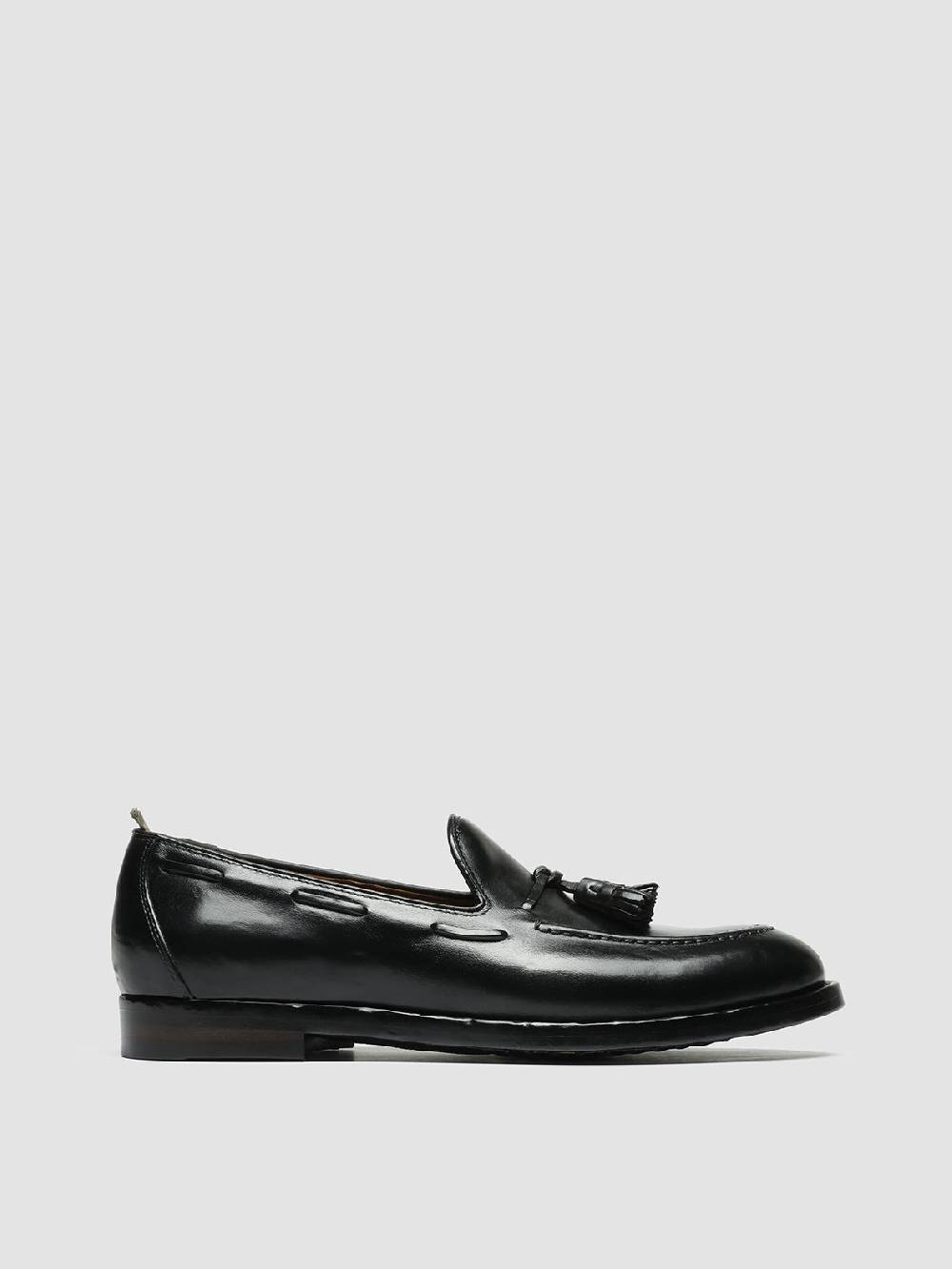 Officine Creative TULANE 001 Mocassini con Nappine in Pelle Nera Affare Del Giorno