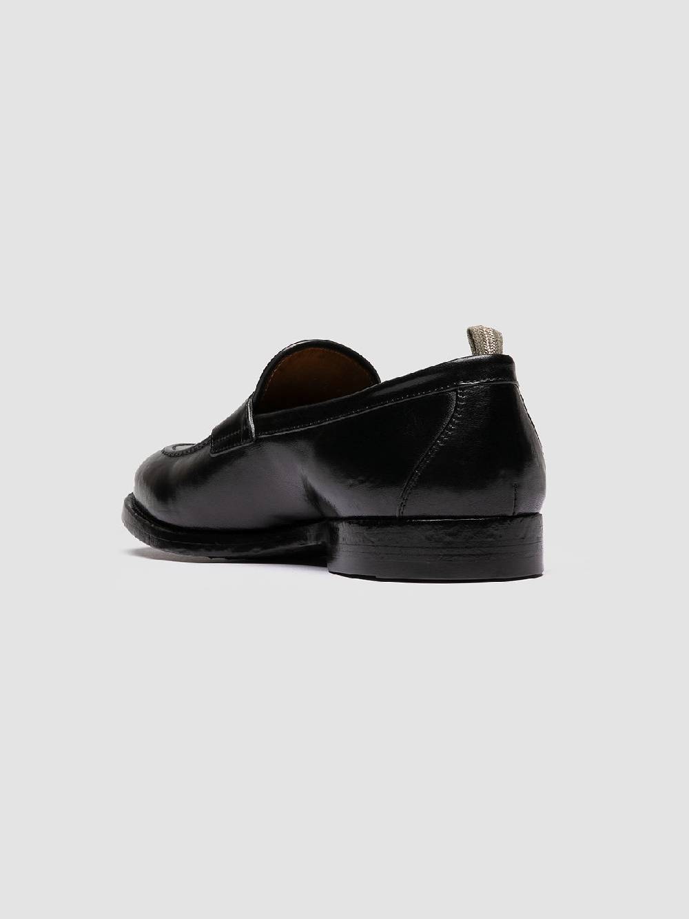 Officine Creative TULANE 002 Mocassini Penny in Pelle Nera Prezzo Ridotto