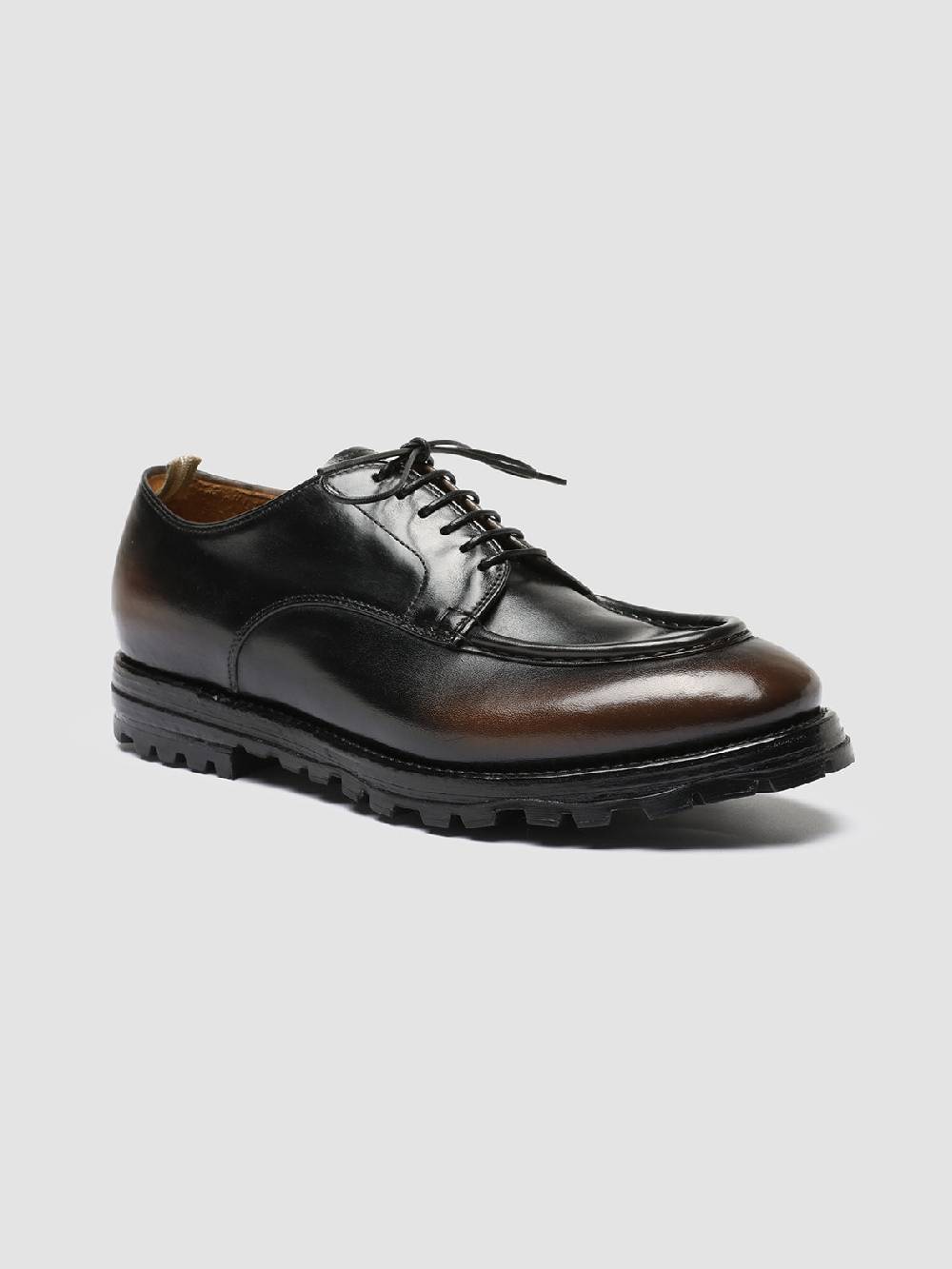 Officine Creative VAIL 009 Dark Brown Leather Derby Shoes Sottocosto