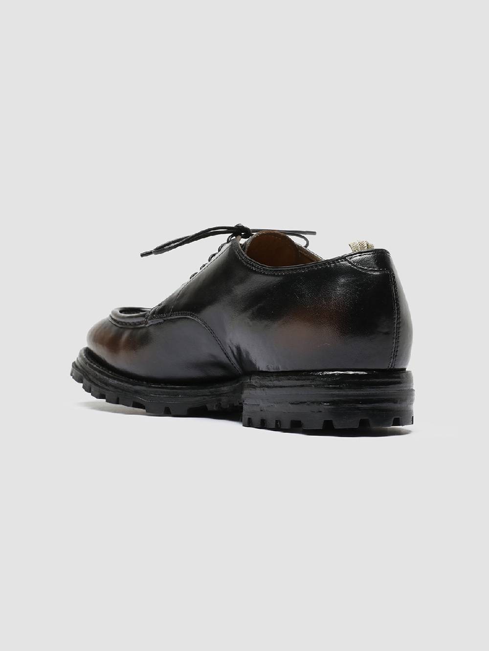 Officine Creative VAIL 009 Dark Brown Leather Derby Shoes Sottocosto