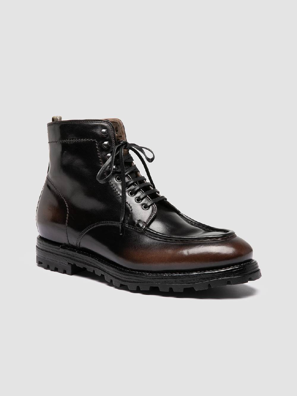 Officine Creative VAIL 010 Stivali Stringati in Pelle Marrone Convenienza
