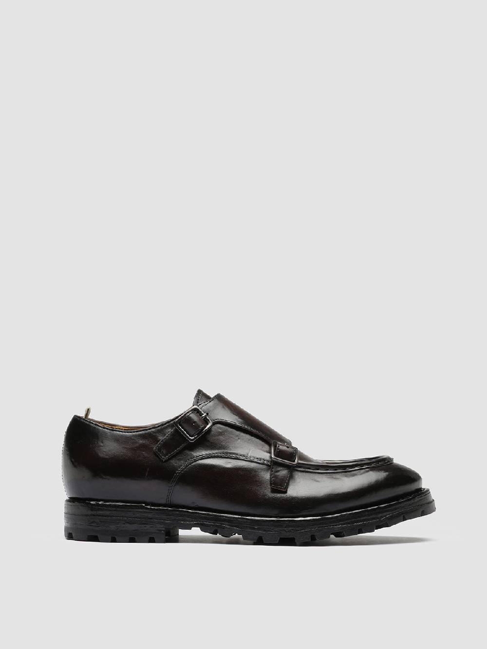 Officine Creative VAIL 012 Dark Brown Leather Monkstrap Shoes Novità