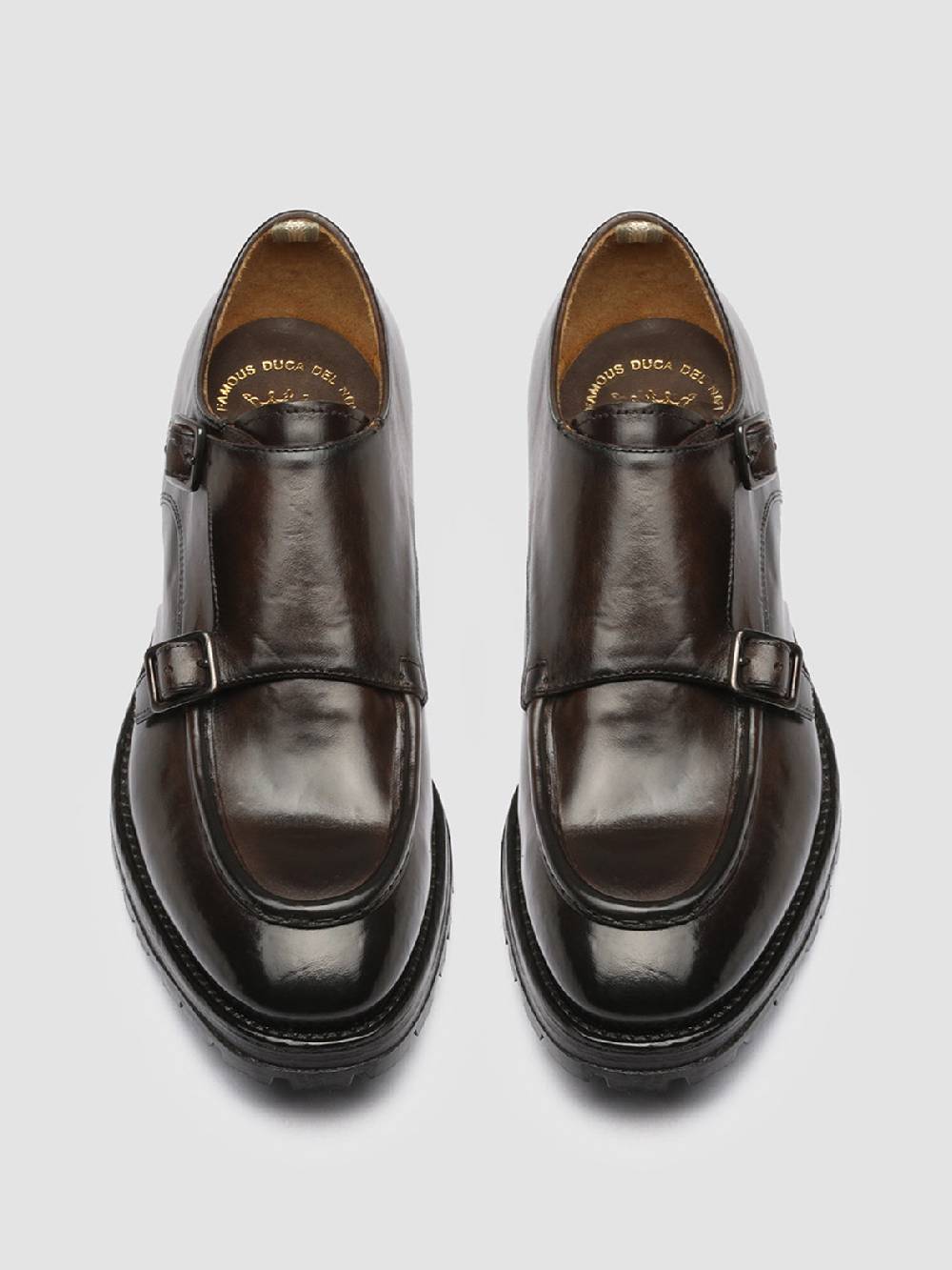 Officine Creative VAIL 012 Dark Brown Leather Monkstrap Shoes Novità