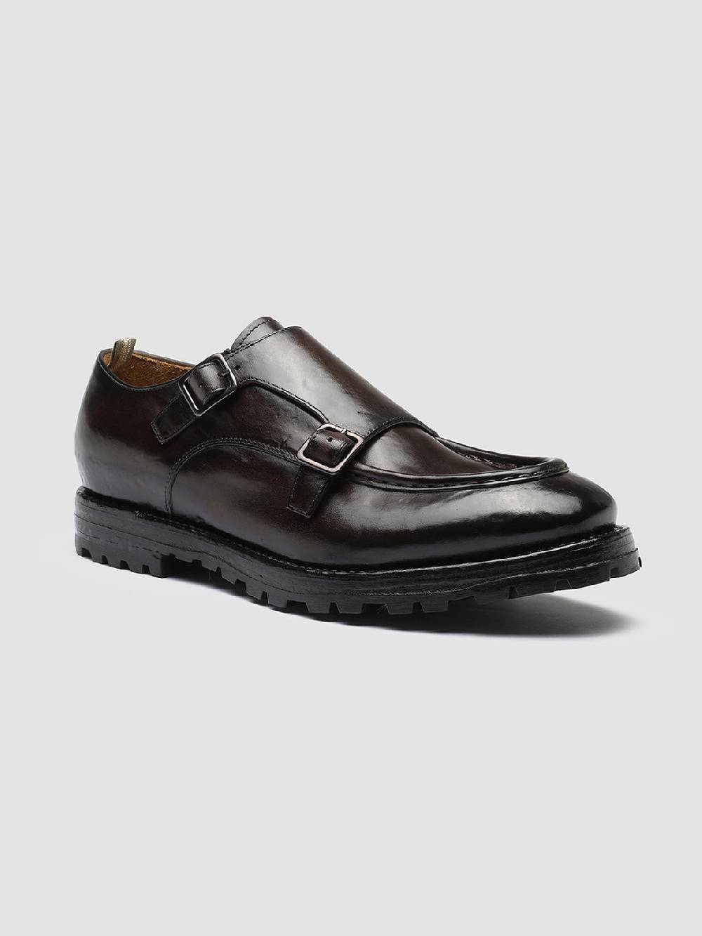 Officine Creative VAIL 012 Dark Brown Leather Monkstrap Shoes Novità
