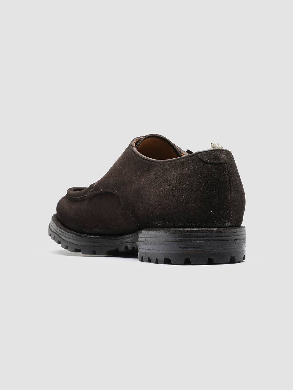Officine Creative VAIL 012 Dark Brown Suede Monk Shoes Presa