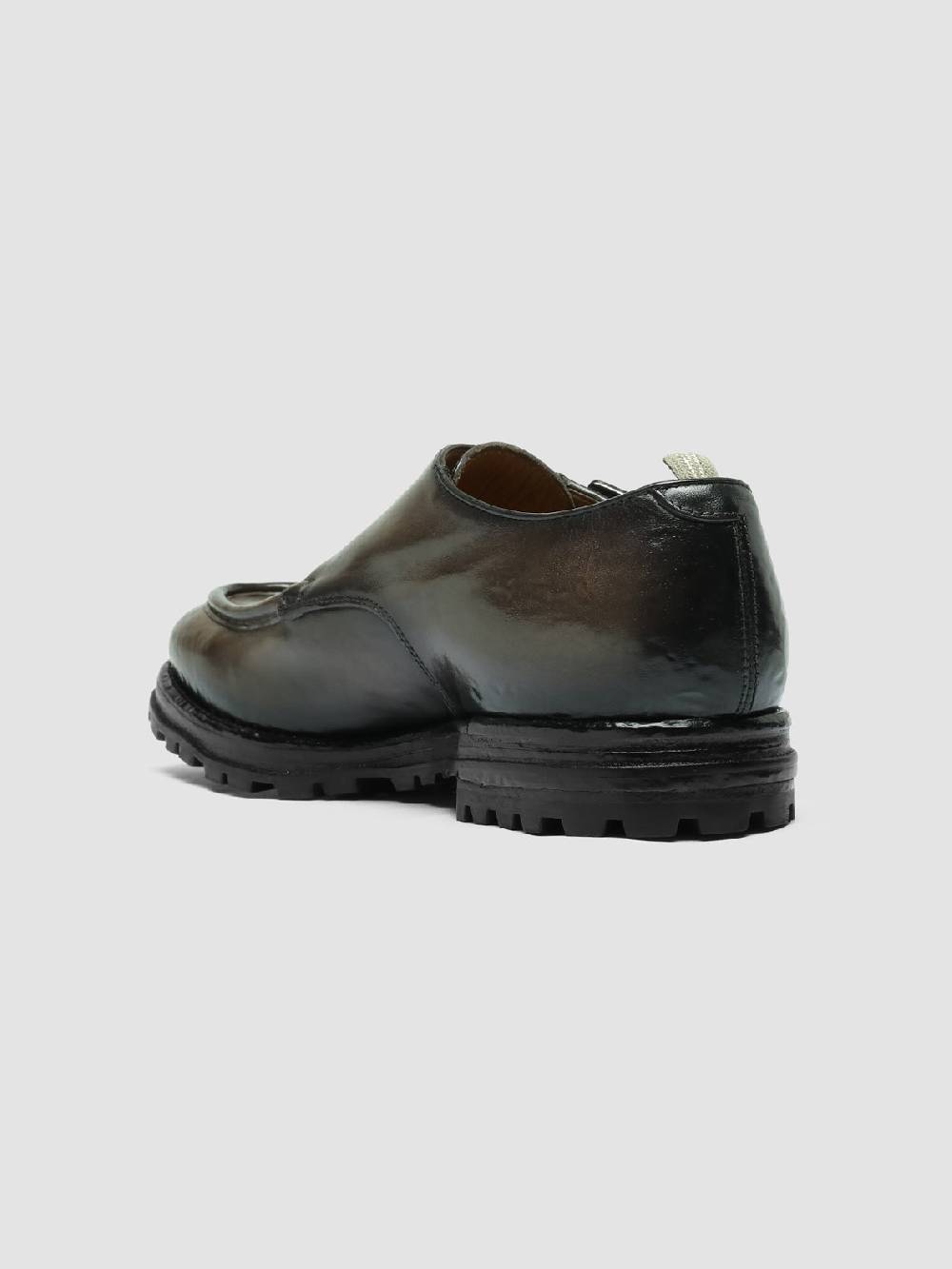 Officine Creative VAIL 012 Gray Leather Monk Shoes Sconto