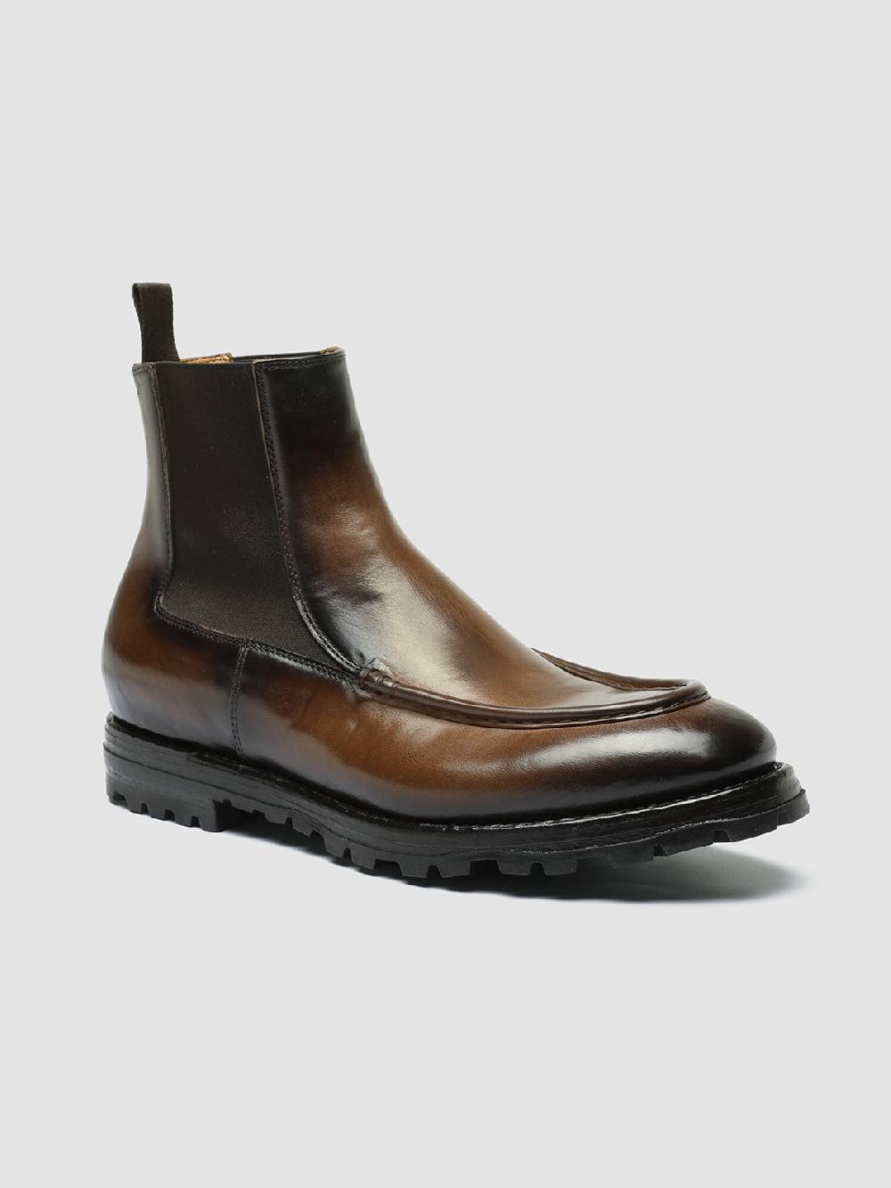 Officine Creative VAIL 017 Stivali Chelsea in Pelle Marrone Offerta