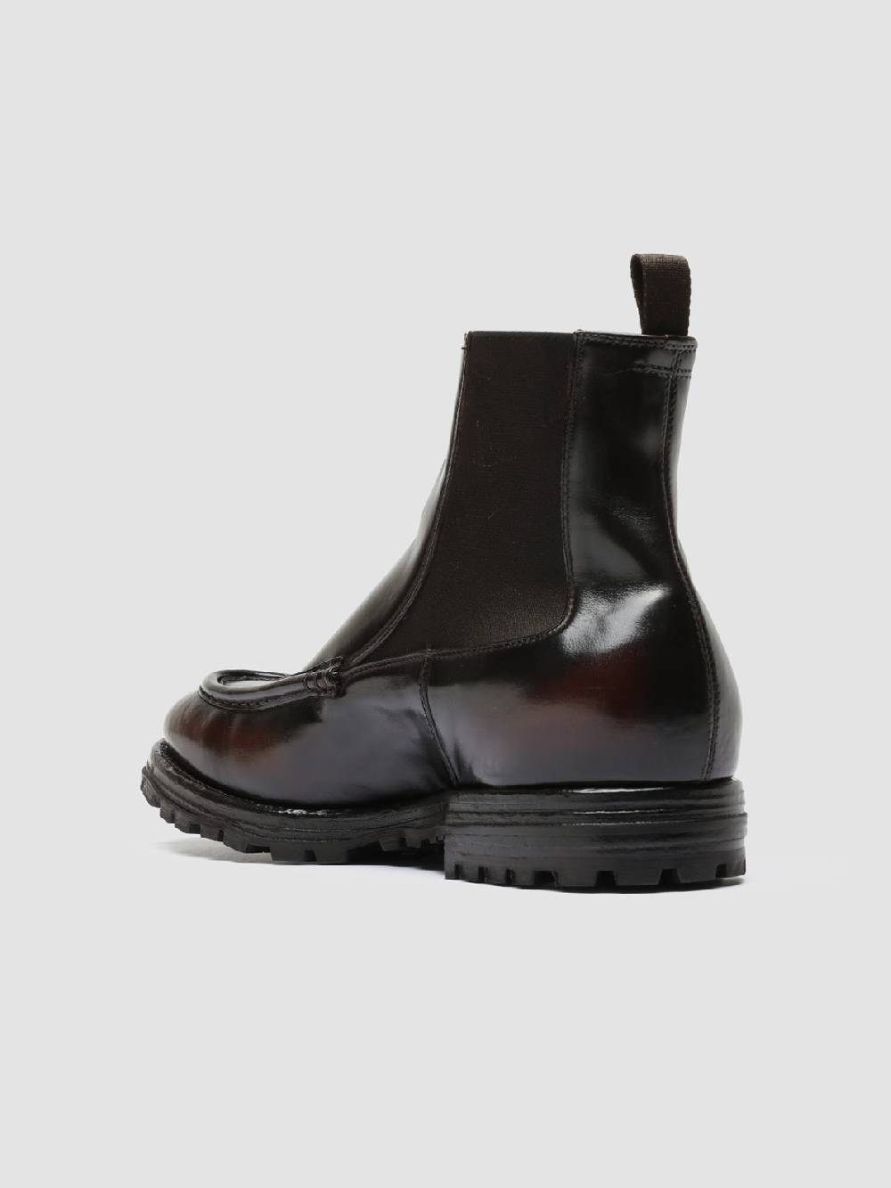 Officine Creative VAIL 017 Stivaletti Chelsea in Pelle Bordeaux Economico