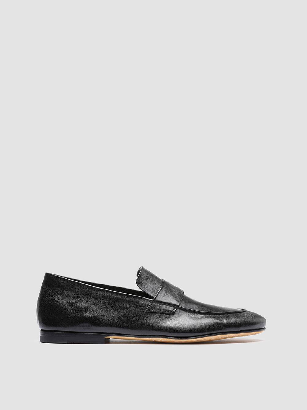 Officine Creative AIRTO 001 Mocassini Penny Loafer in Pelle Nera Online