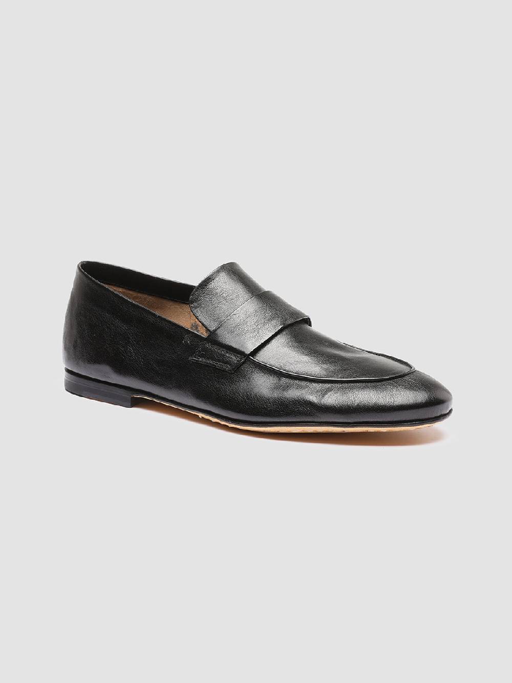 Officine Creative AIRTO 001 Mocassini Penny Loafer in Pelle Nera Online