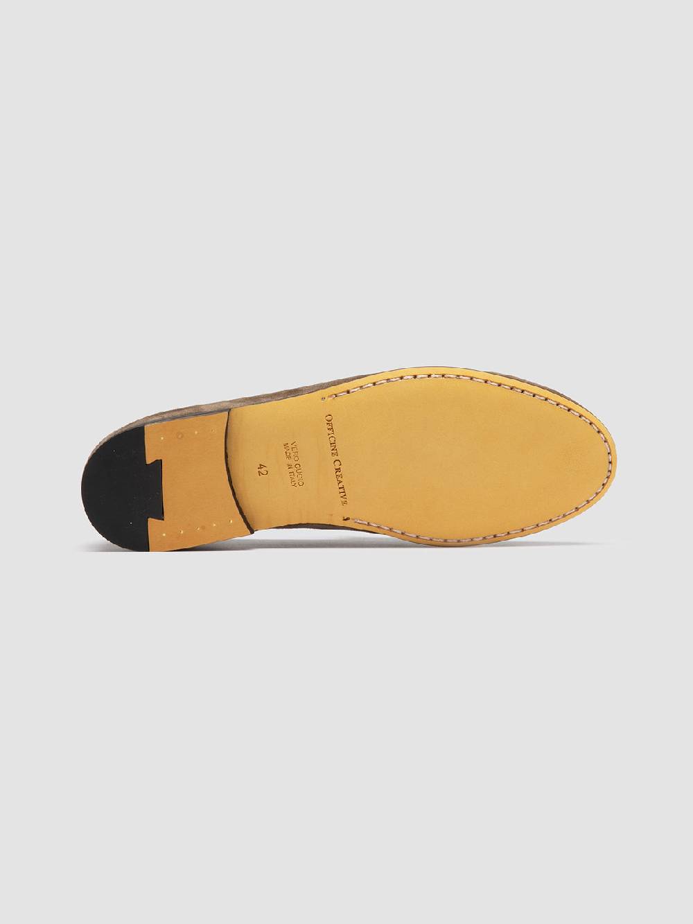 Officine Creative AIRTO 013 Mocassini con Nappine in Pelle Scamosciata Tortora Offerte