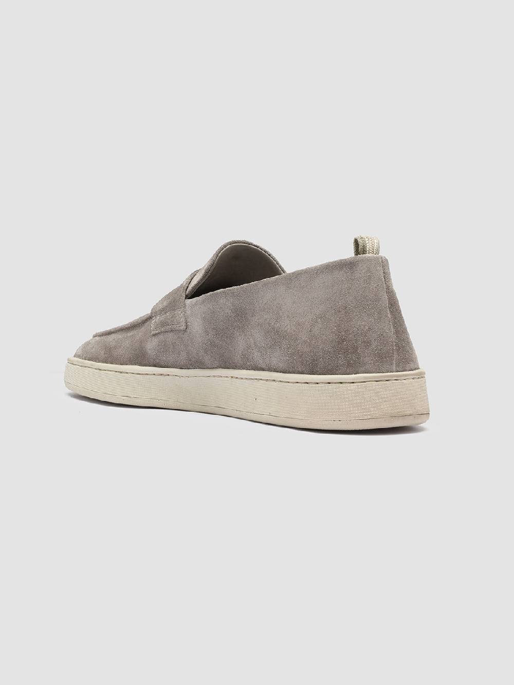 Officine Creative HERBIE 001 Mocassini Penny Loafer in Pelle Scamosciata Tortora Vendita Calda