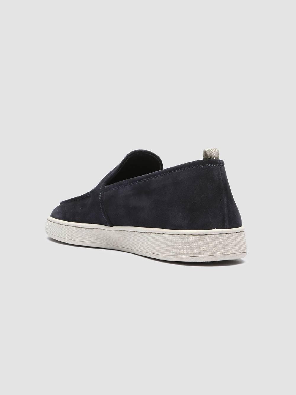 Officine Creative HERBIE 006 Mocassini in Pelle Scamosciata Blu Vendita Economica