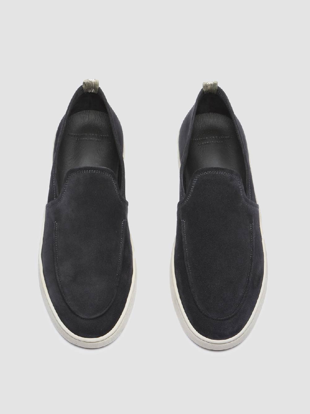 Officine Creative HERBIE 006 Mocassini in Pelle Scamosciata Blu Vendita Economica