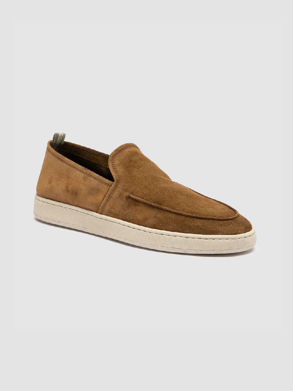 Officine Creative HERBIE 006 Mocassini in Pelle Scamosciata Marrone Saldi Di Fabbrica