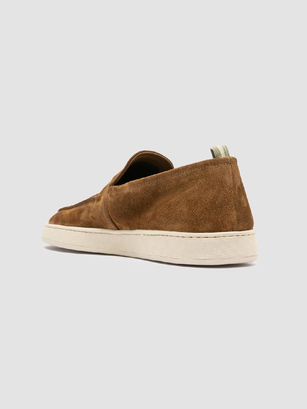 Officine Creative HERBIE 006 Mocassini in Pelle Scamosciata Marrone Saldi Di Fabbrica