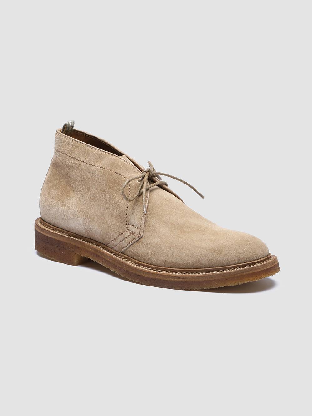 Officine Creative HOPKINS CREPE 114 Stivali Chukka in Pelle Scamosciata Tortora I Più Venduti
