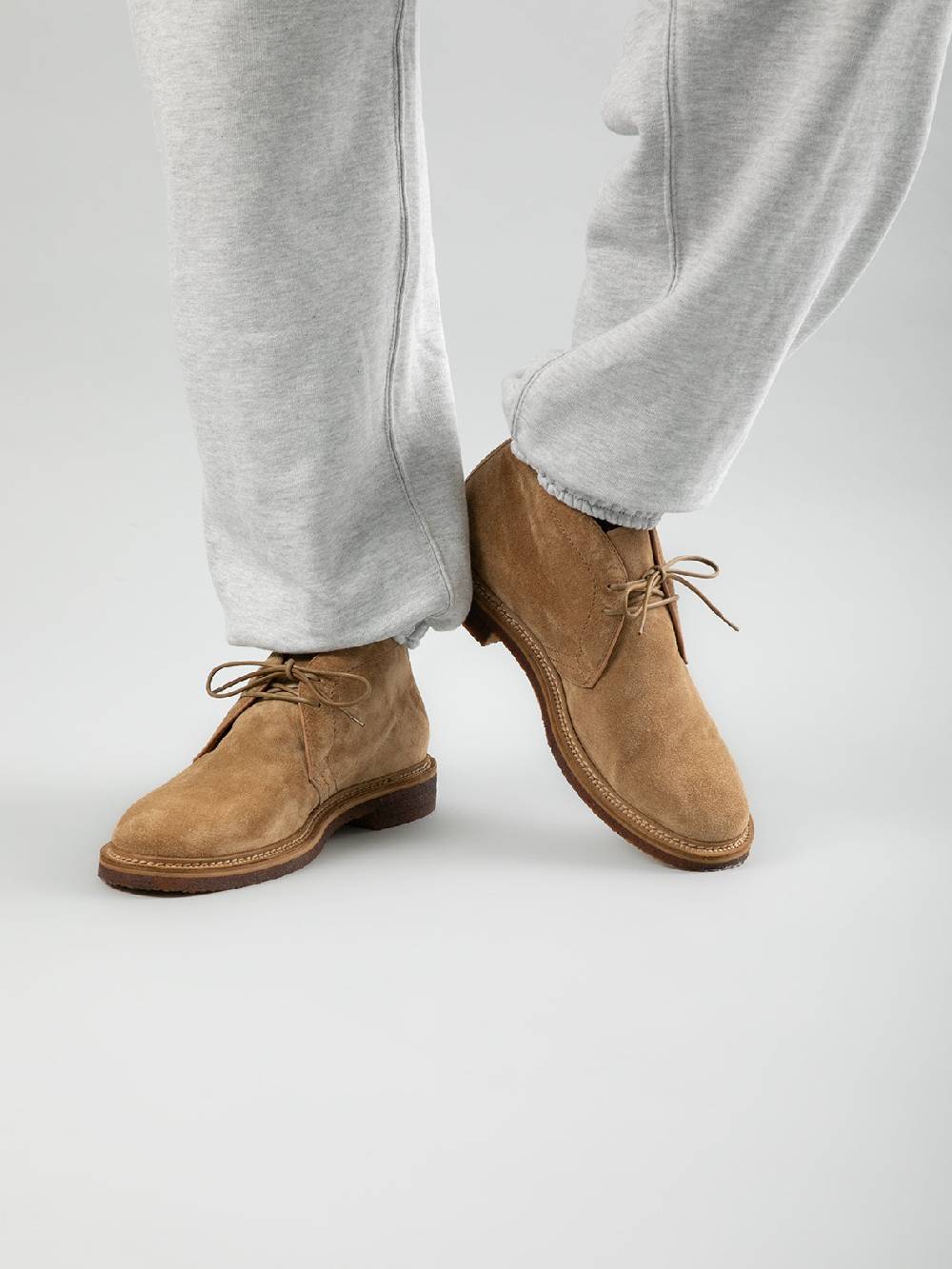 Officine Creative HOPKINS CREPE 114 Stivali Chukka in Pelle Scamosciata Tortora I Più Venduti