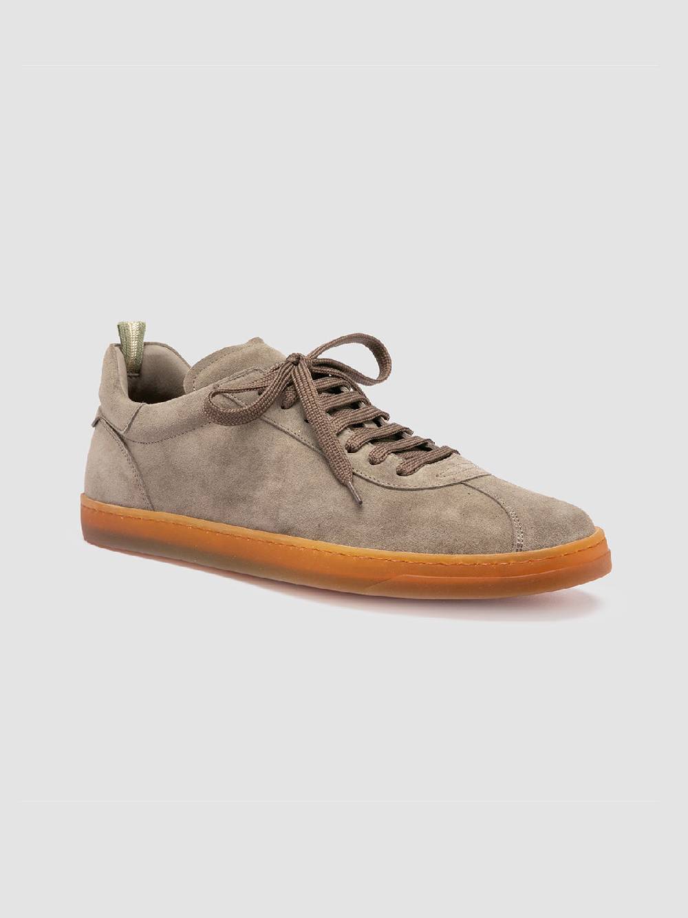Officine Creative KARMA 015 Sneakers Basse in Pelle Scamosciata Tortora Moda