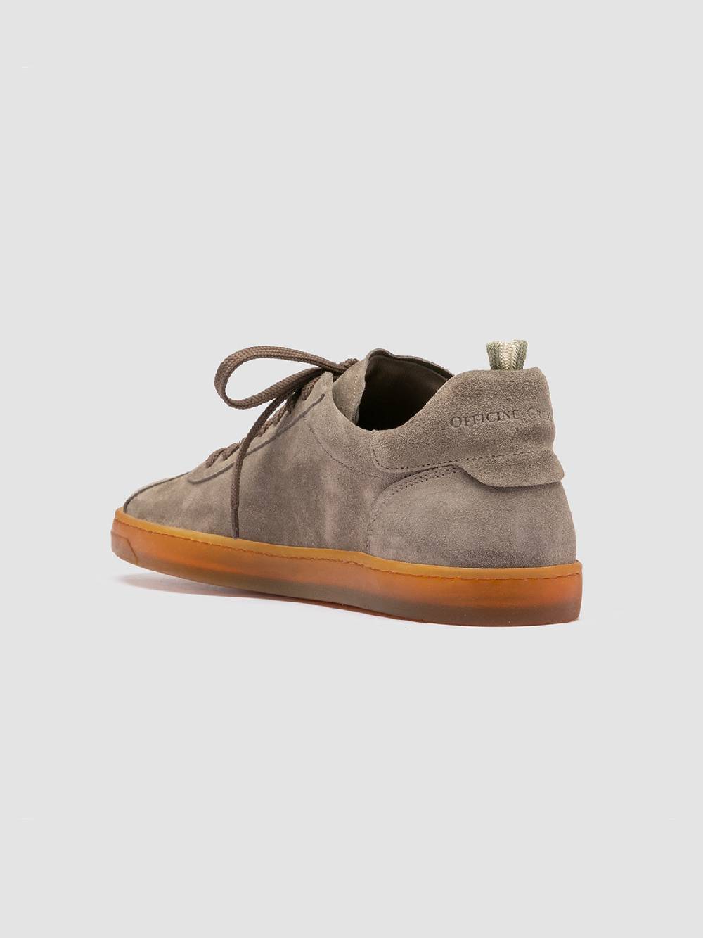 Officine Creative KARMA 015 Sneakers Basse in Pelle Scamosciata Tortora Moda