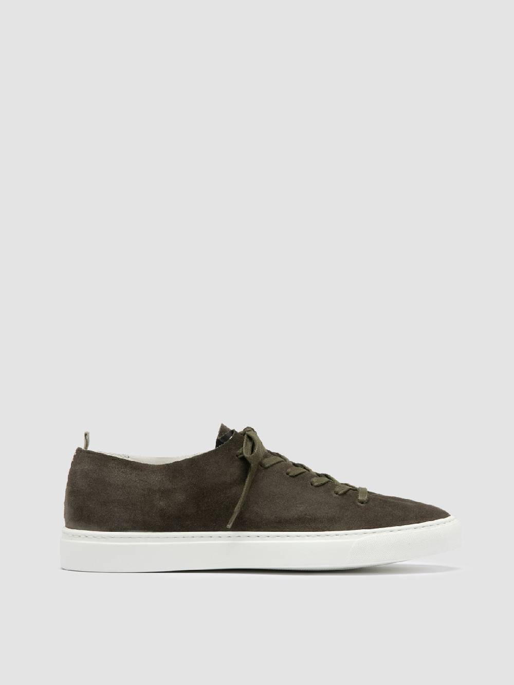 Officine Creative LEGGERA 001 Sneakers Basse in Pelle Scamosciata Verde Sconto di tempo limitato