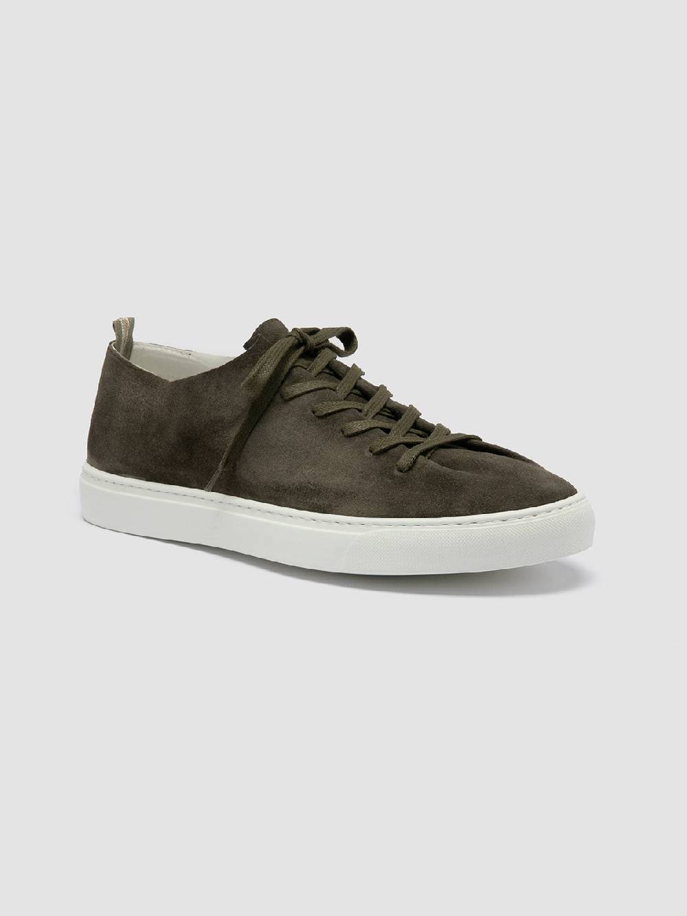 Officine Creative LEGGERA 001 Sneakers Basse in Pelle Scamosciata Verde Sconto di tempo limitato