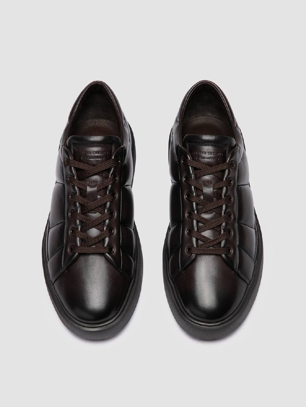 Officine Creative LEISURE 001 Sneaker Basse in Pelle Marrone Offerta speciale