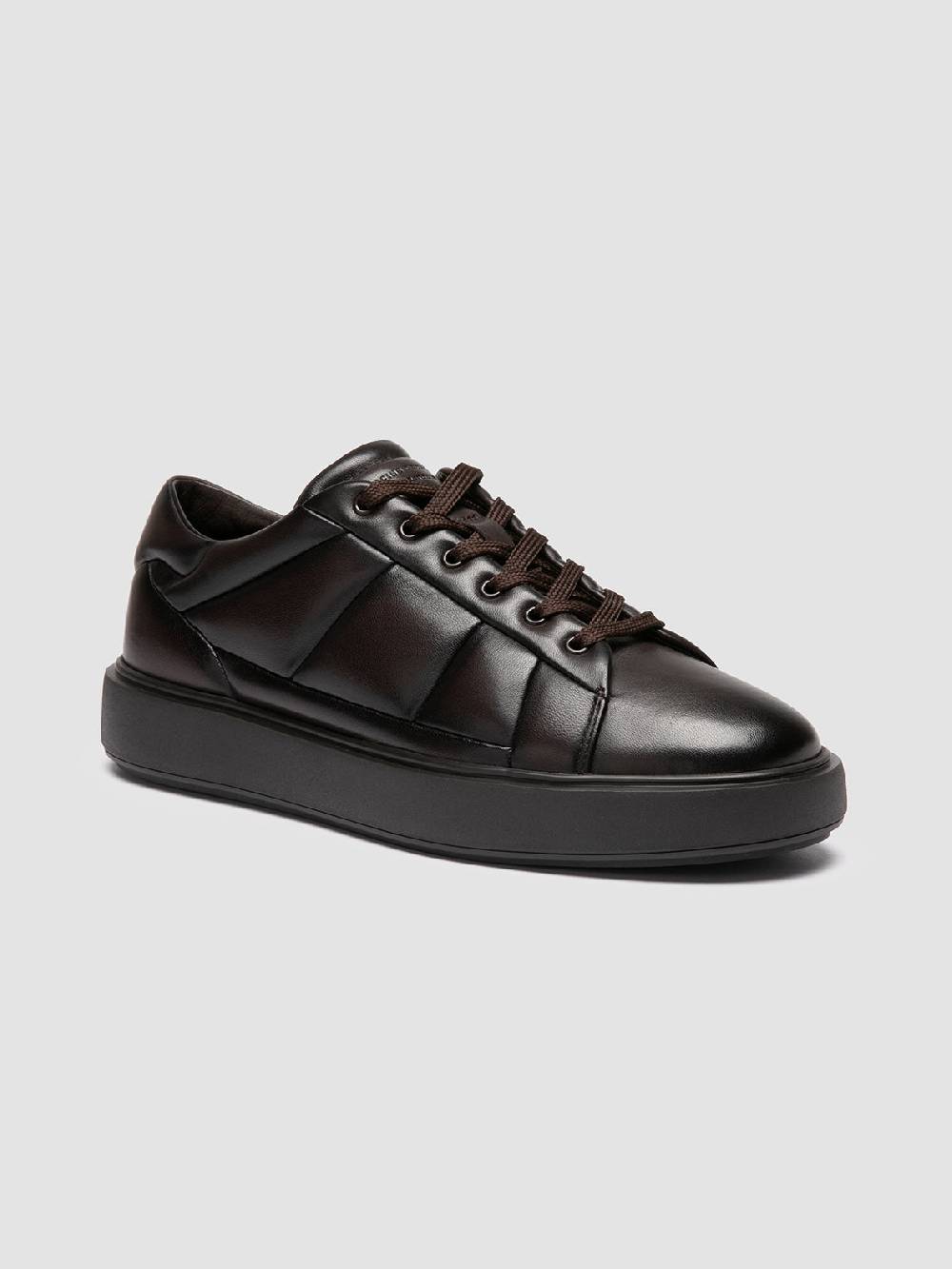 Officine Creative LEISURE 001 Sneaker Basse in Pelle Marrone Offerta speciale
