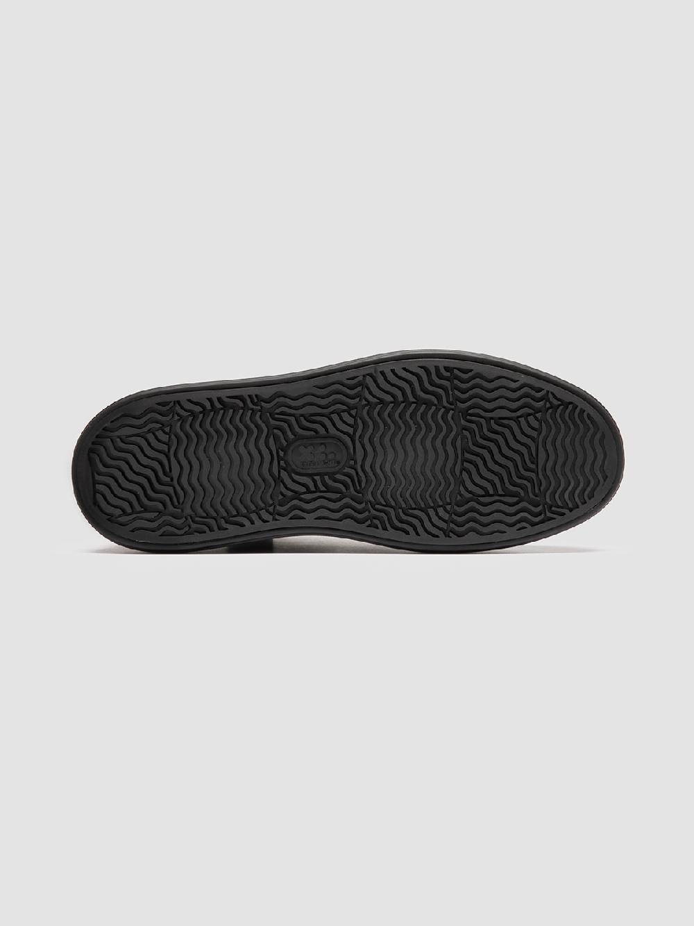 Officine Creative LEISURE 002 Sneaker Alte in Pelle Nera Comprare a buon mercato