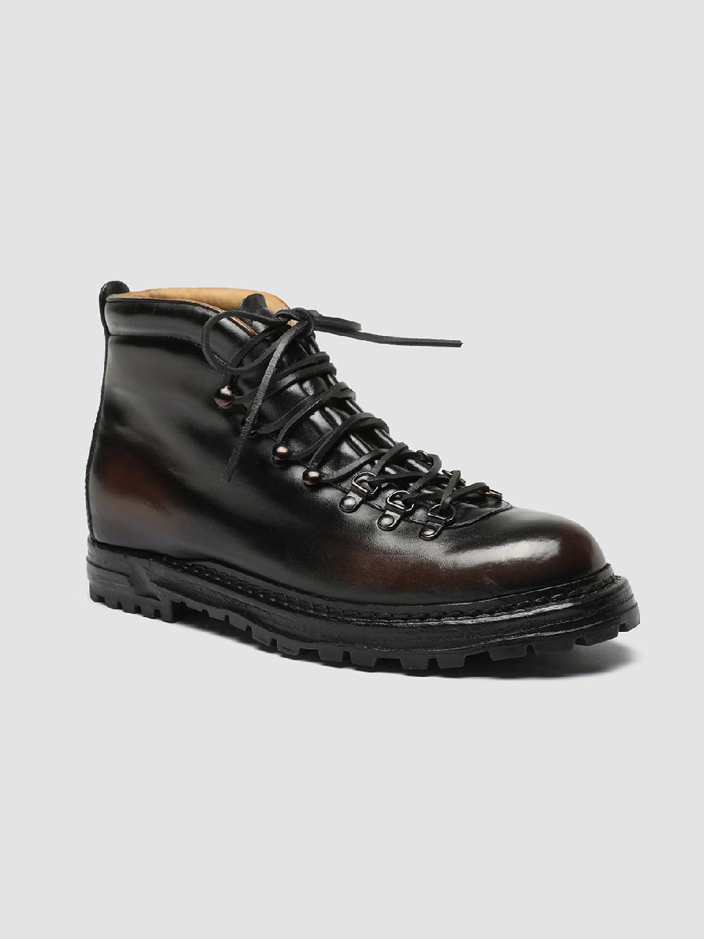 Officine Creative ARTIK 001 Stivali Stringati in Pelle Marrone Offerte esclusive