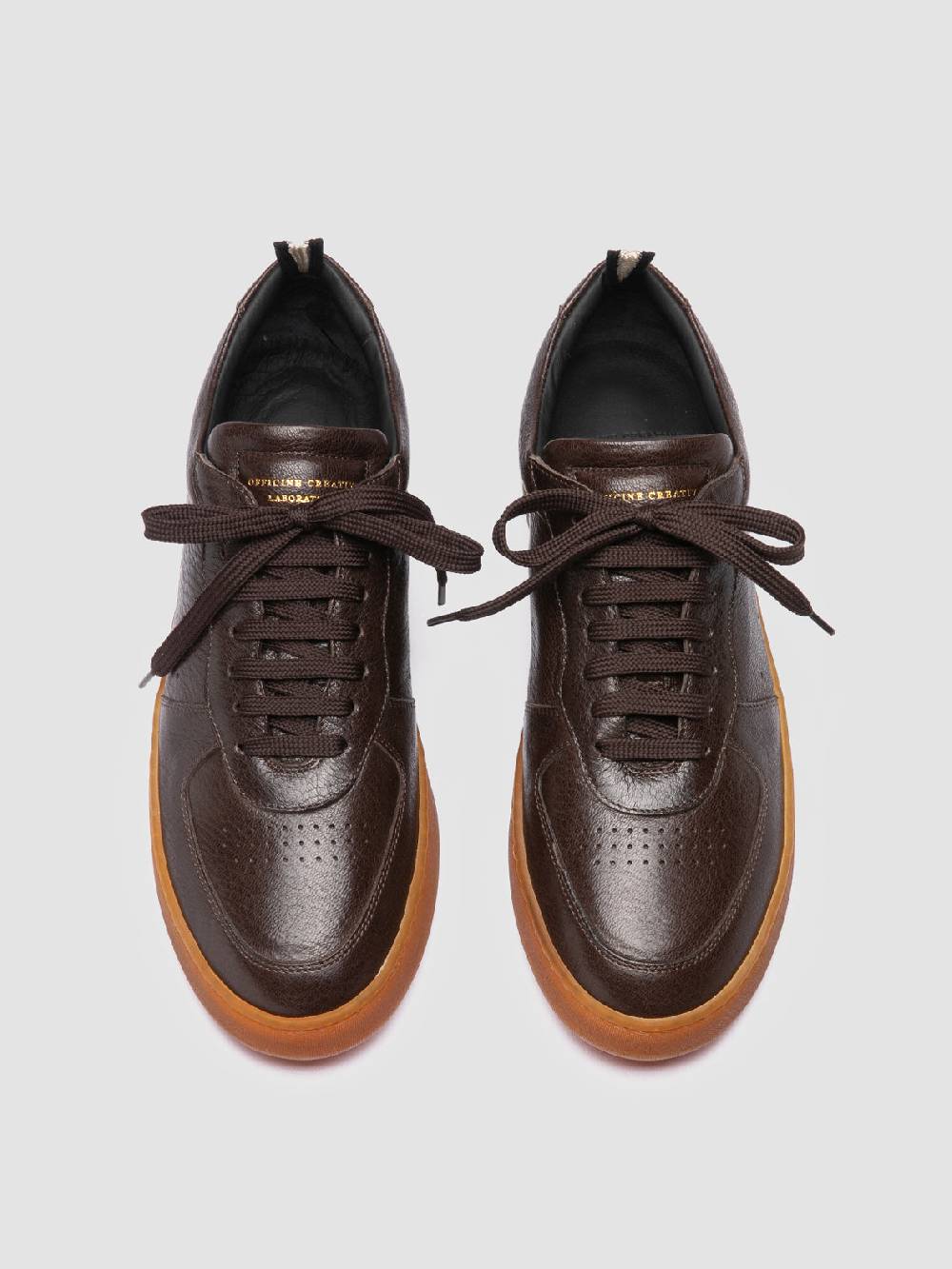 Officine Creative ASSET 001 Sneaker Basse in Pelle Marrone Nuovi prodotti