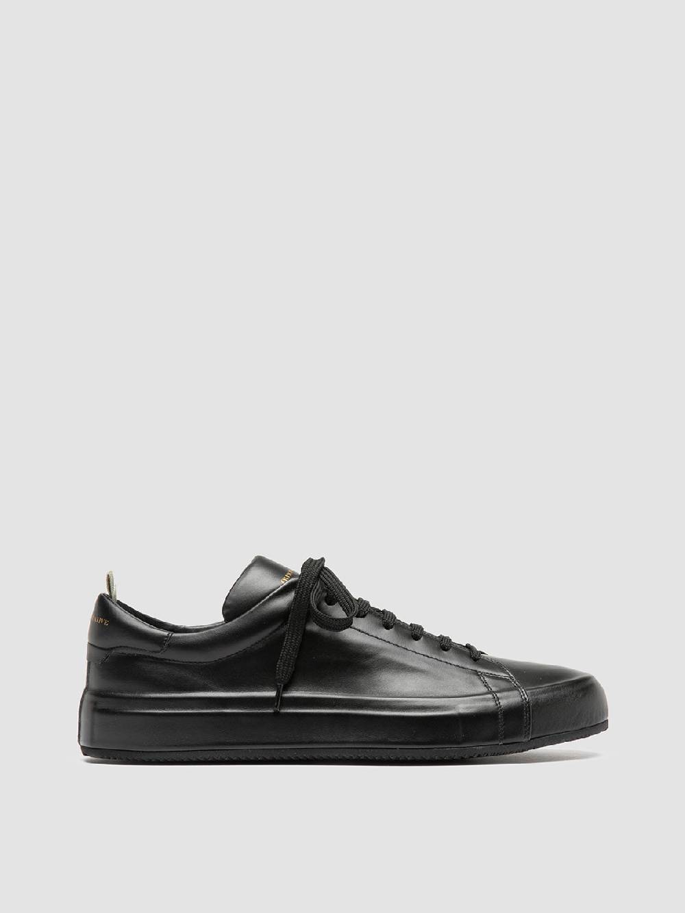 Officine Creative EASY 001 Sneakers Basse in Pelle Nera Offerte stagionali