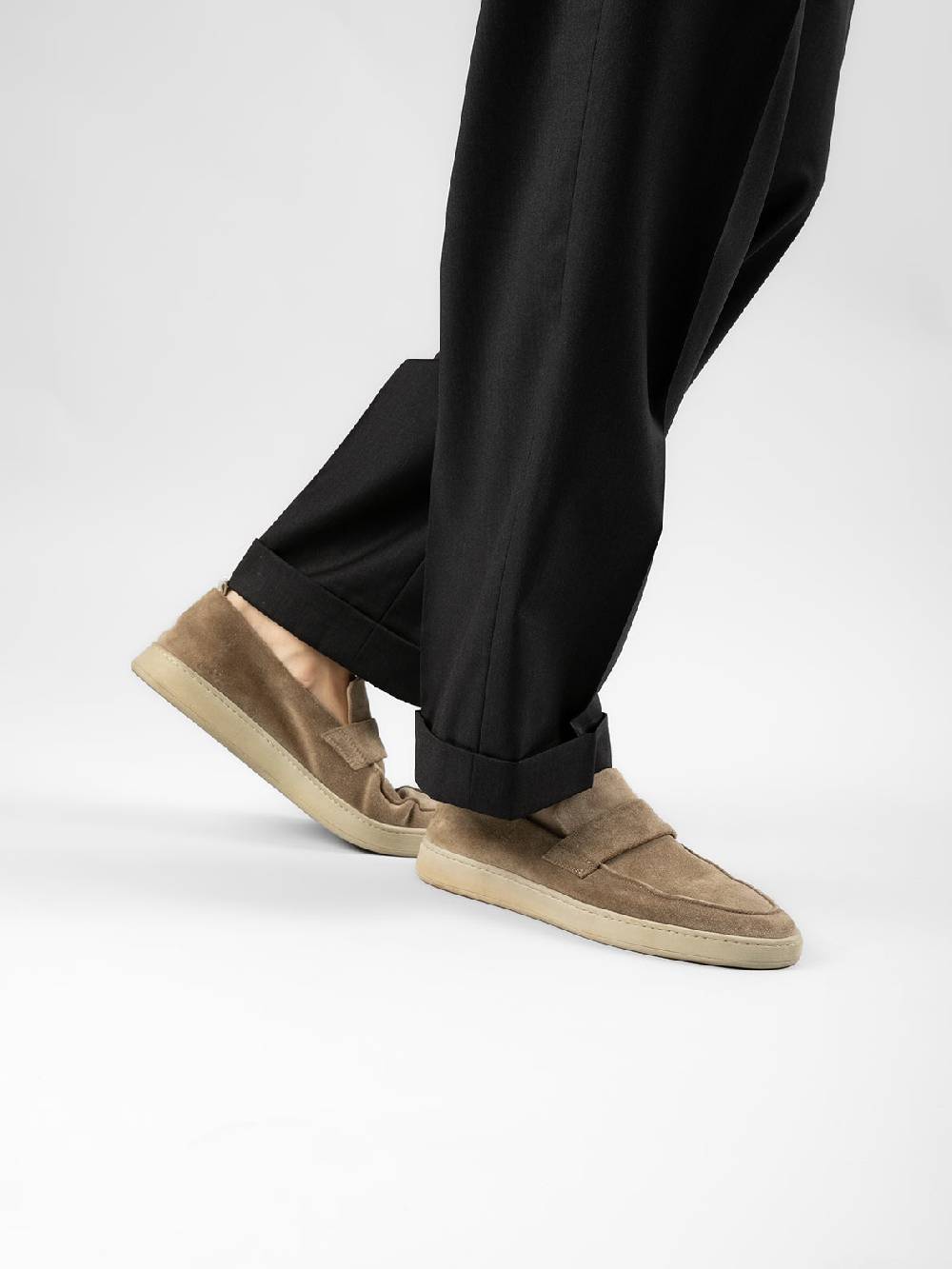 Officine Creative HERBIE 001 Mocassini Penny Loafer in Pelle Scamosciata Nera Offerte giornaliere