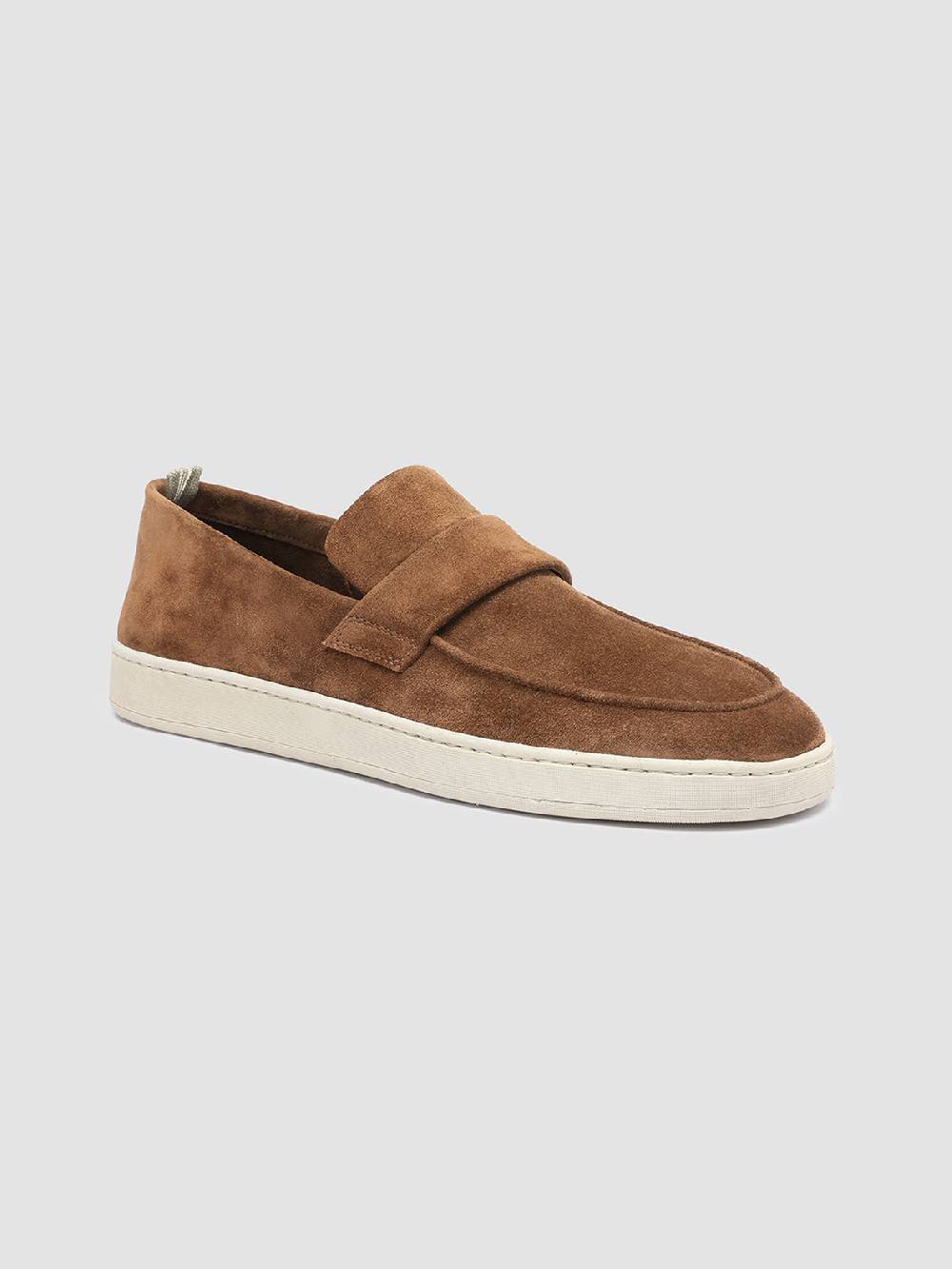 Officine Creative HERBIE 001 Mocassini Penny Loafer in Pelle Scamosciata Marrone Offerte speciali