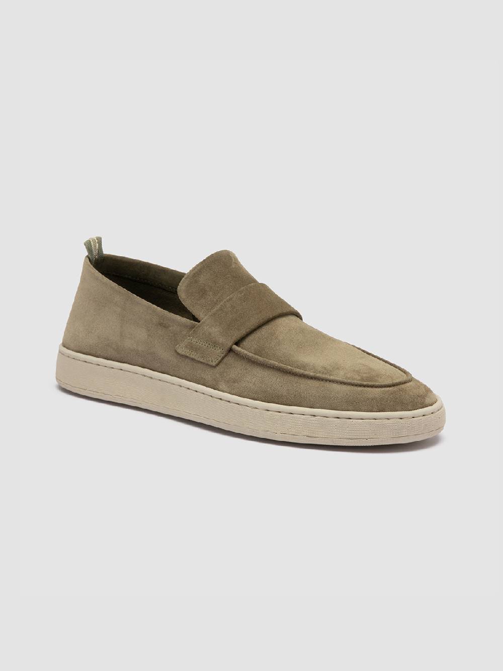 Officine Creative HERBIE 001 Mocassini Penny Loafer in Pelle Scamosciata Tortora Enormi risparmi